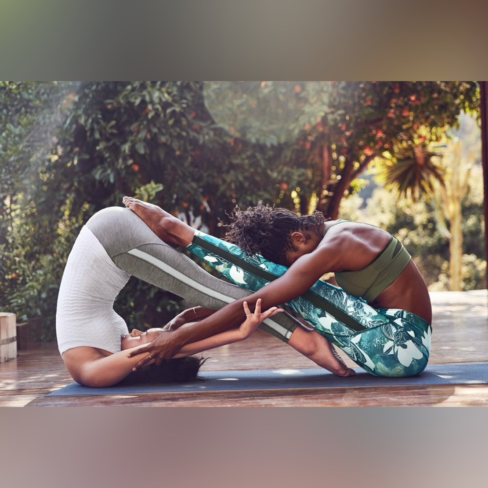Athleta Floral Leggings XL Workout Yoga High Rise Mesh Chaturanga 7/8 Tight - Picture 6 of 13